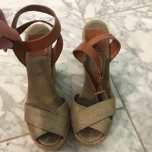 Tory Burch Fabian Wedge Espadrille size 7B